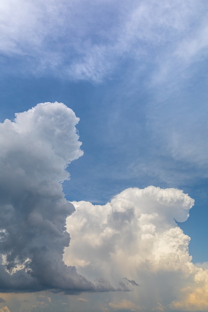 Cumulonimbus cloud in the blue sky