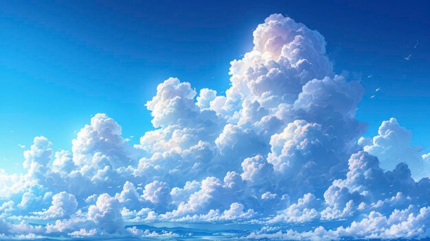 Cumulonimbus Clouds Blue Sky Background Banner HD