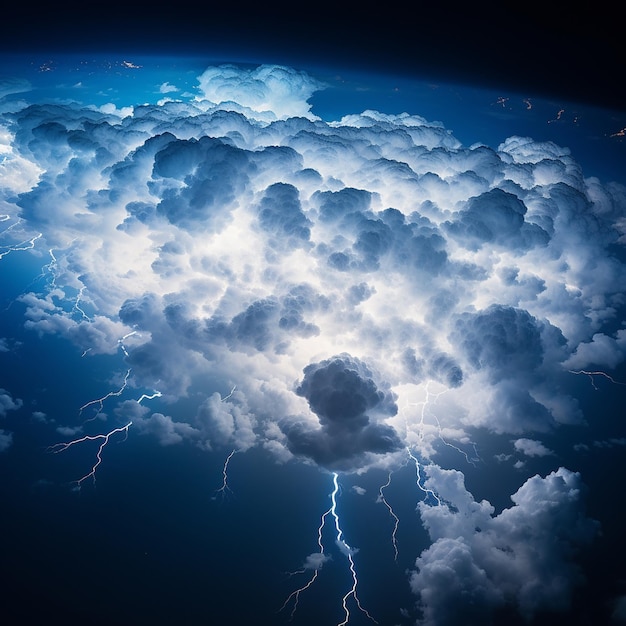 Cumulonimbus Zenith Minimalistisch wolkenbeeld