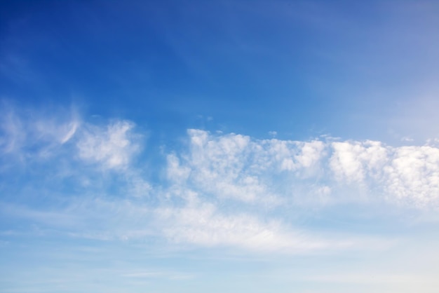 Cumulus clouds in a bright blue sky