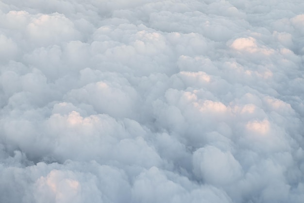 Cumulus clouds view from the airplane