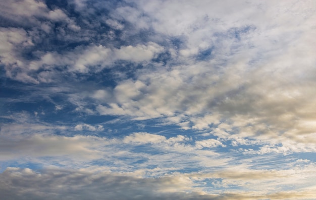 Cumulus cloudscape blue sky and white cloud sunny day.