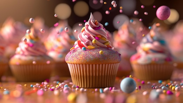 cup cake HD 8K wallpaper Stock Photographic Image