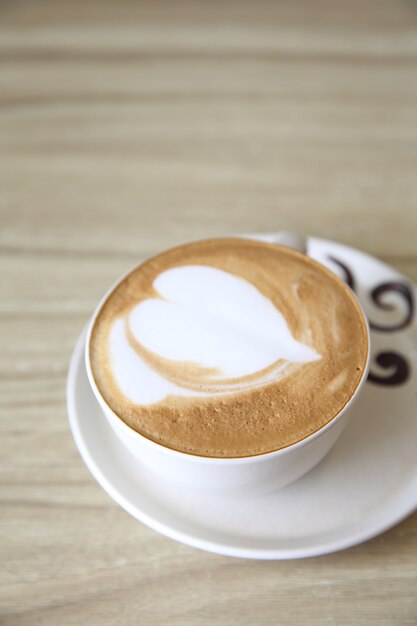 A cup of cappuccino coffee