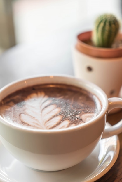 a cup of chocolate latte