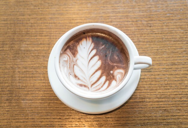 a cup of chocolate latte
