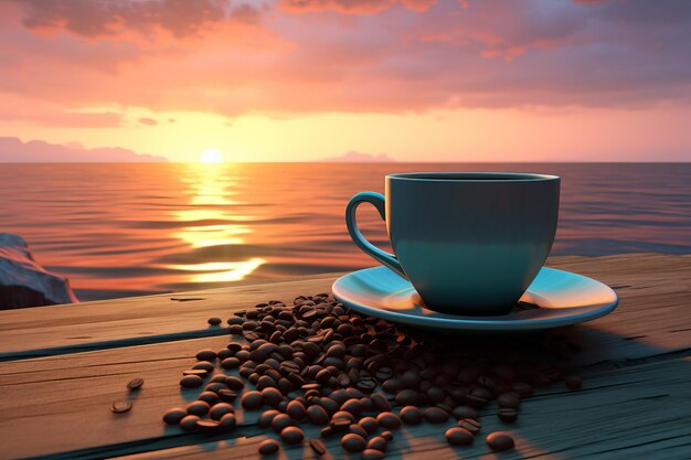 a cup of coffee next background design