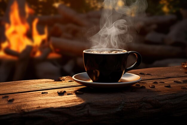 A cup of coffee next background design