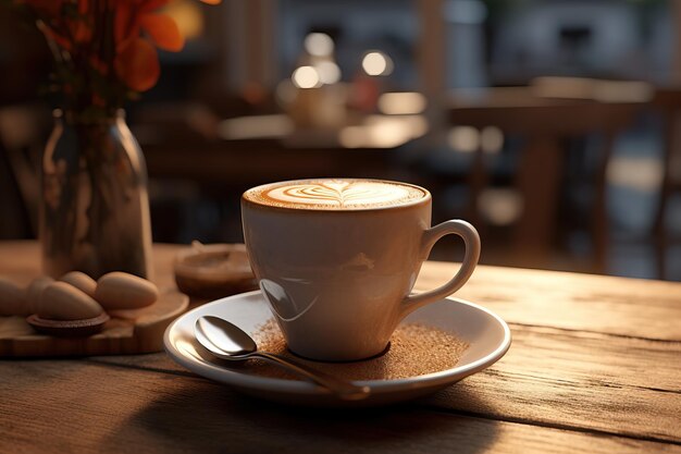 一杯のコーヒーの次の背景デザイン