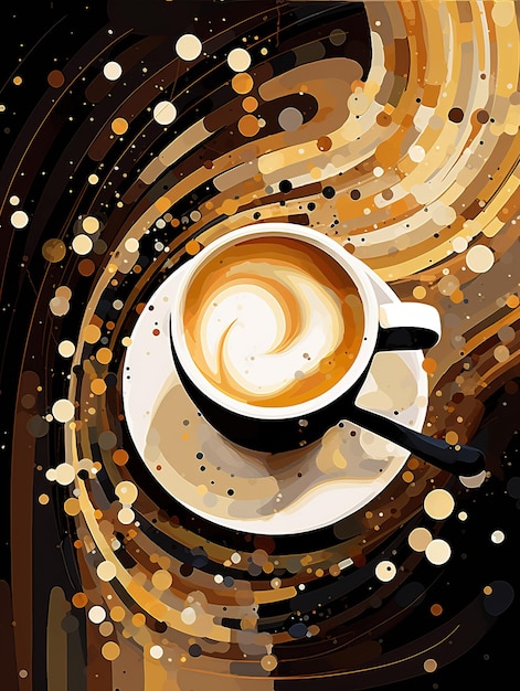 a cup of coffee next background design