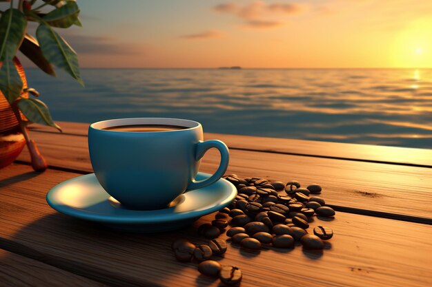 a cup of coffee next background design