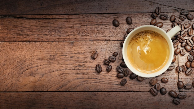 cup of coffee on black table in cafe