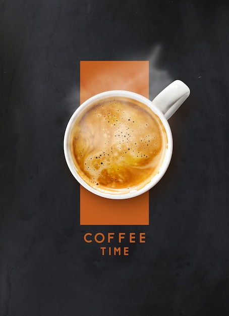 cup of coffee in coffee time