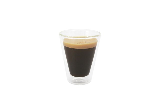 Cup of coffee crystal white background