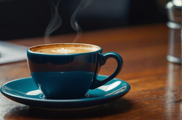 Photo a cup of coffee on the gaming computer table