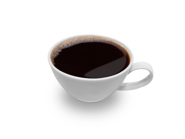 Photo cup of coffee isolated on white background