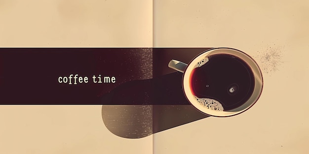 Foto una tazza di caffè un poster immagine di sfondo di una tazzina di caffè chicchi di caffè
