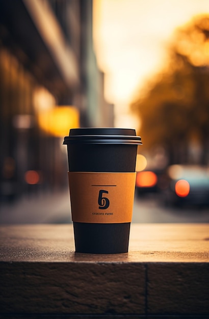 a cup of coffee sitting on a table