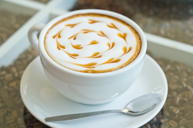 cup of coffee on table