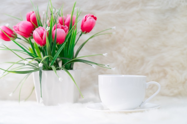 Cup of coffee on table