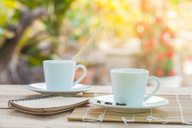 cup of coffee on table