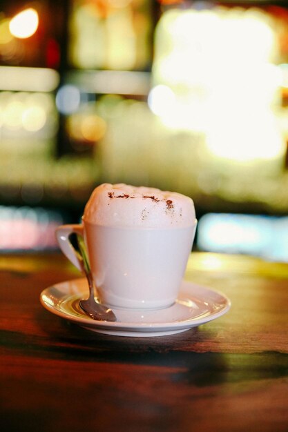 A cup of coffee on the table