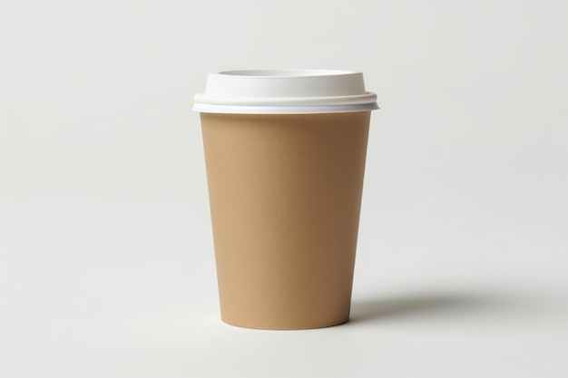 A cup of coffee on a white background