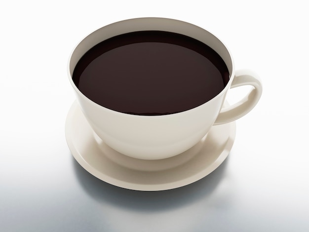  cup of coffee on white background