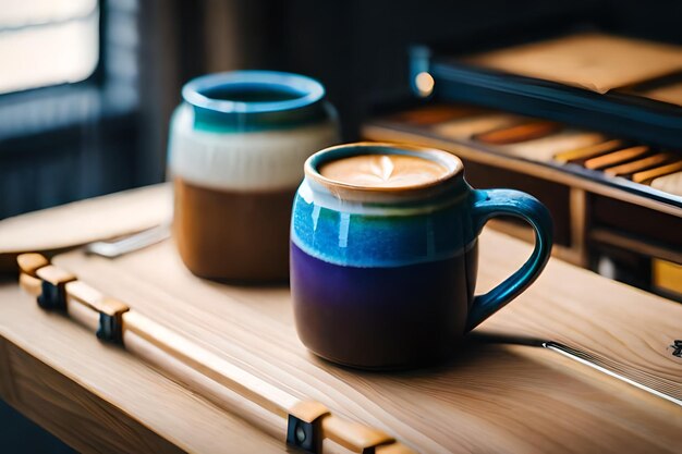 a cup of coffee with a candle in it