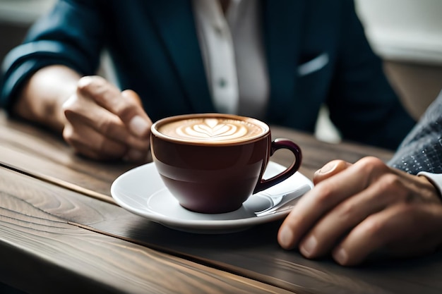 A cup of coffee with a cigarette in it