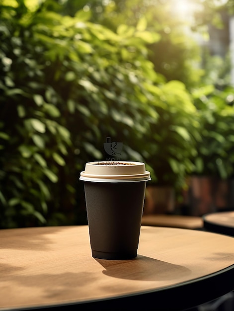 a cup of coffee with a handle on the top