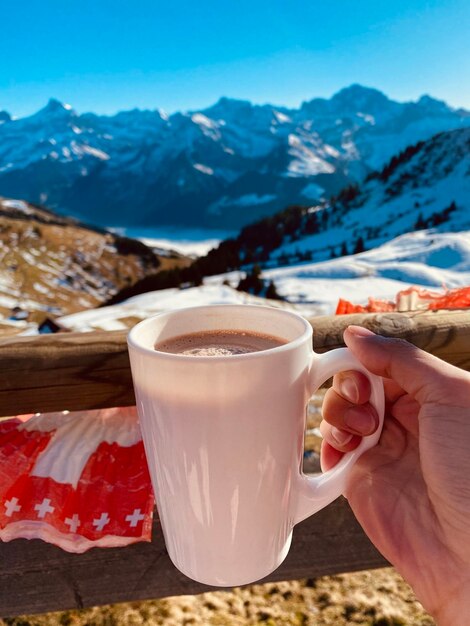 Cup of coffee with ice cream