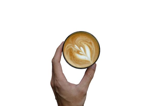 Una tazza di caffè con sopra un latte art