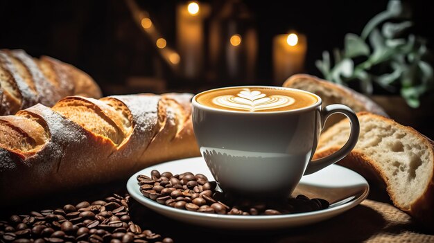 A cup of coffee with latte art