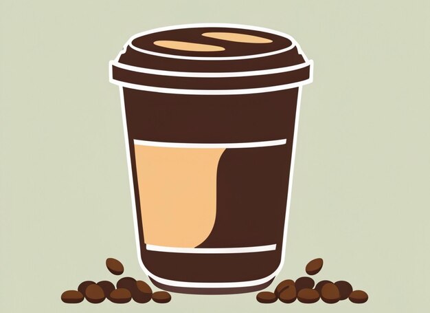 スターバックスコーヒーと書かれた蓋が付いたコーヒーカップ。