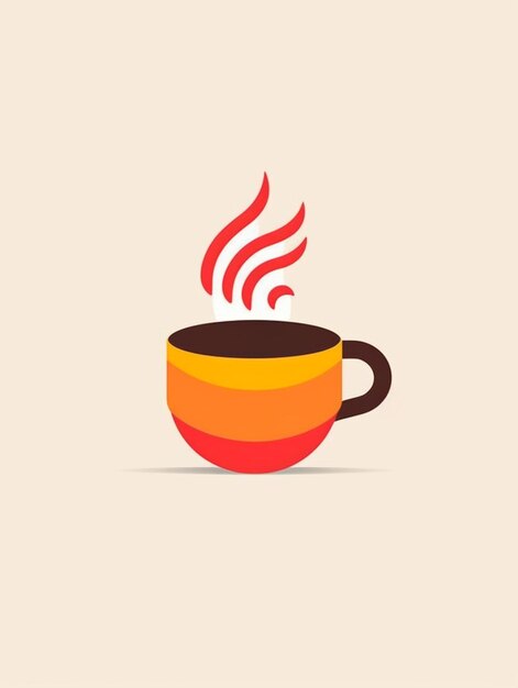 A cup of coffee with a smokey steamy design