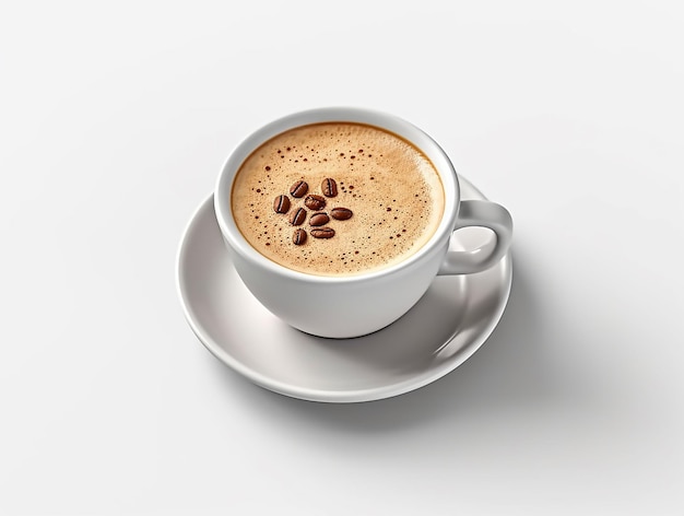 A Cup of coffee with white background