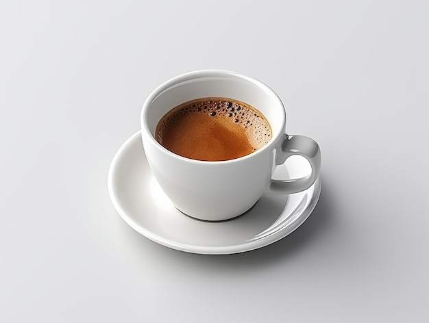 Чашка кофе с белым фоном