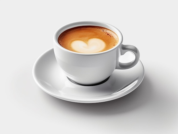 A Cup of coffee with white background