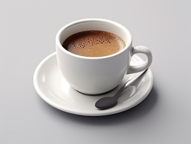 A Cup of coffee with white background