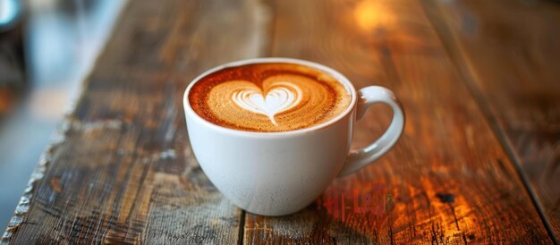 A Cup of Coffee on a Wooden Table