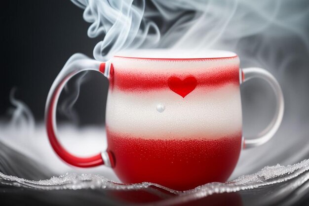 Photo cup drink for breakfast in the hands of lovers selective focus