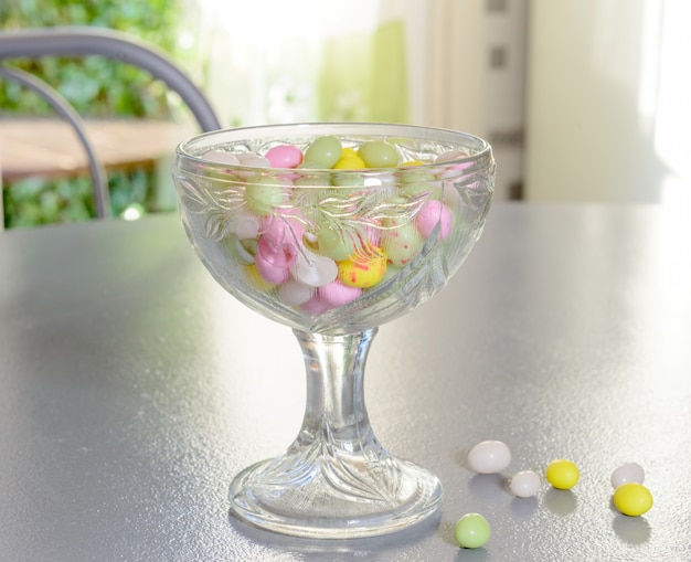  cup filled with candy for Easter