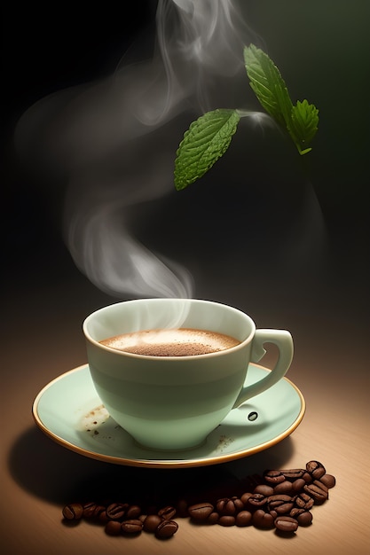 a cup of fragrant coffee