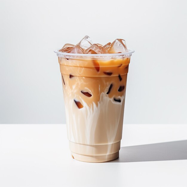 Photo a cup of ginger iced latte