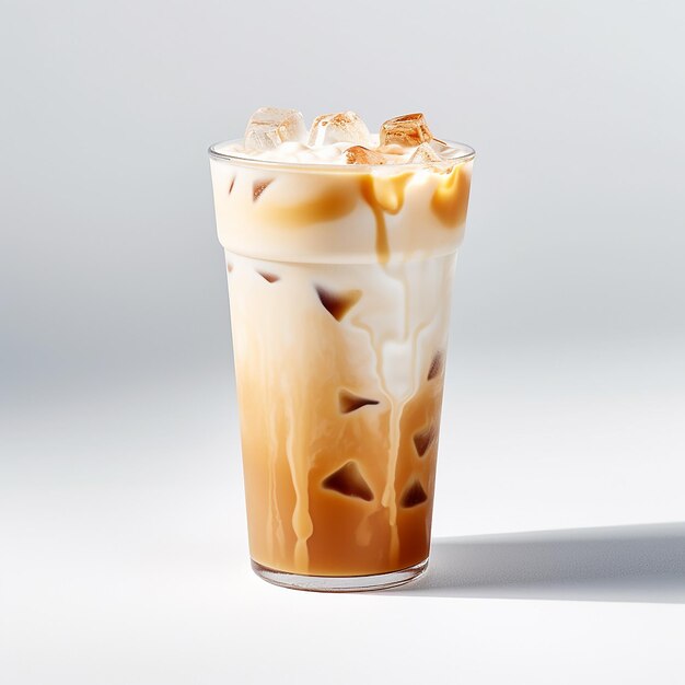 Photo a cup of ginger iced latte