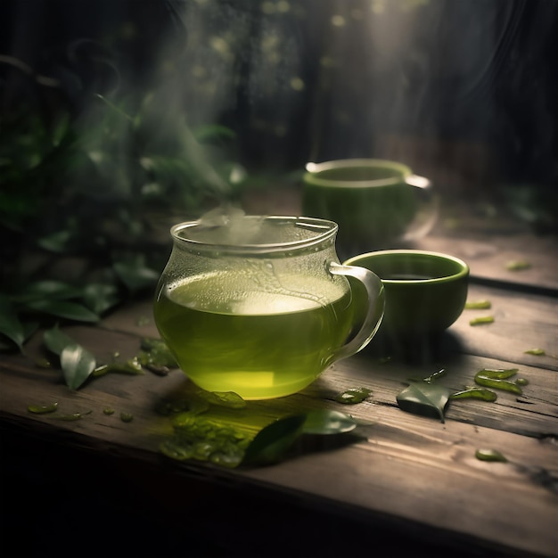 Cup of green tea