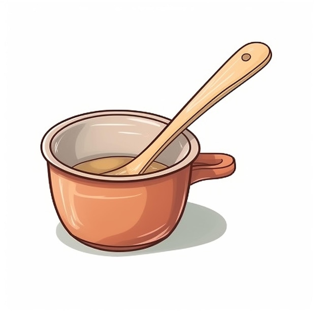 Photo a cup of honey with a spoon