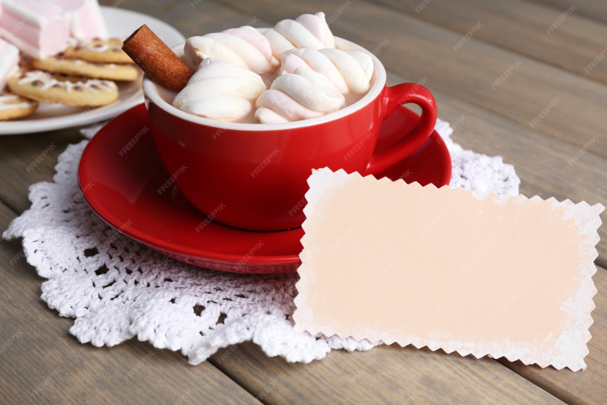 Premium Photo | Cup of hot chocolate with marshmallows