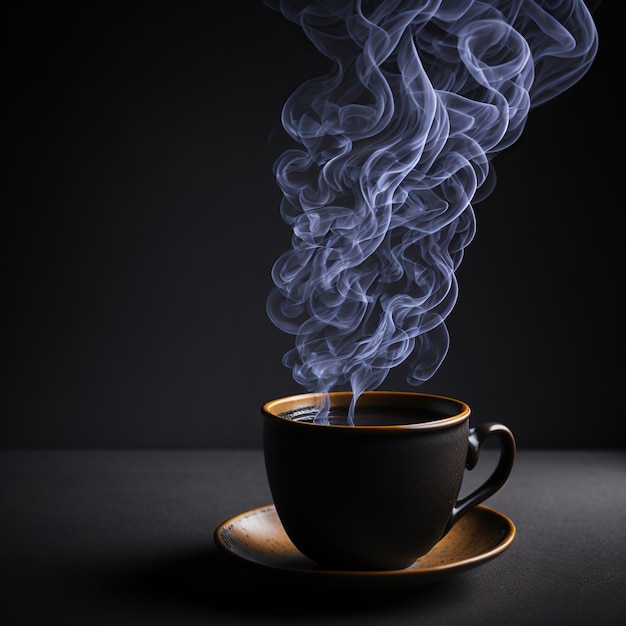 Cup of hot coffee generated by ai
